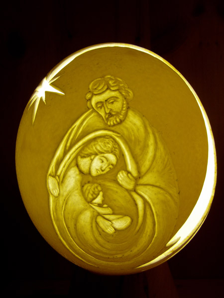 Straußenei Hl.Familie 2